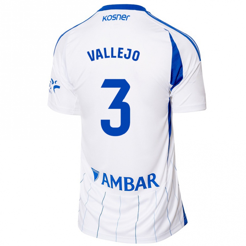 Niño Fútbol Camiseta Jaime Vallejo #3 Rojo Blanco 1ª Equipación 2024/25 México