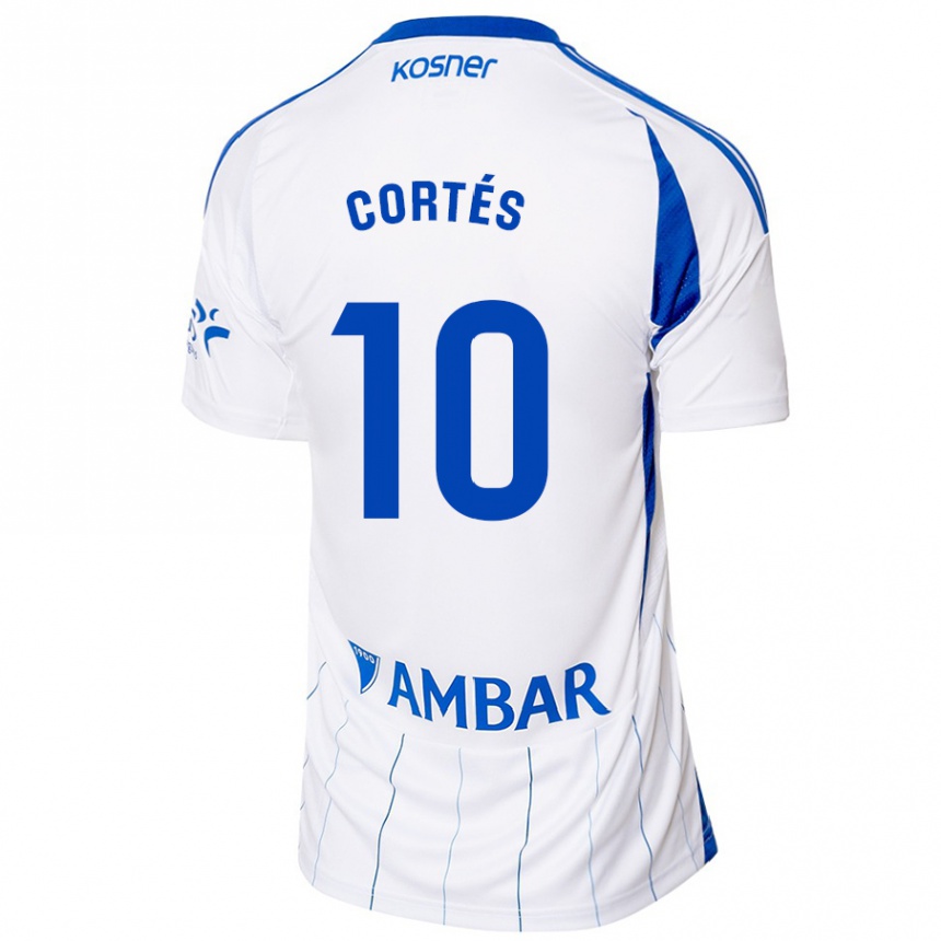 Niño Fútbol Camiseta Pablo Cortés #10 Rojo Blanco 1ª Equipación 2024/25 México