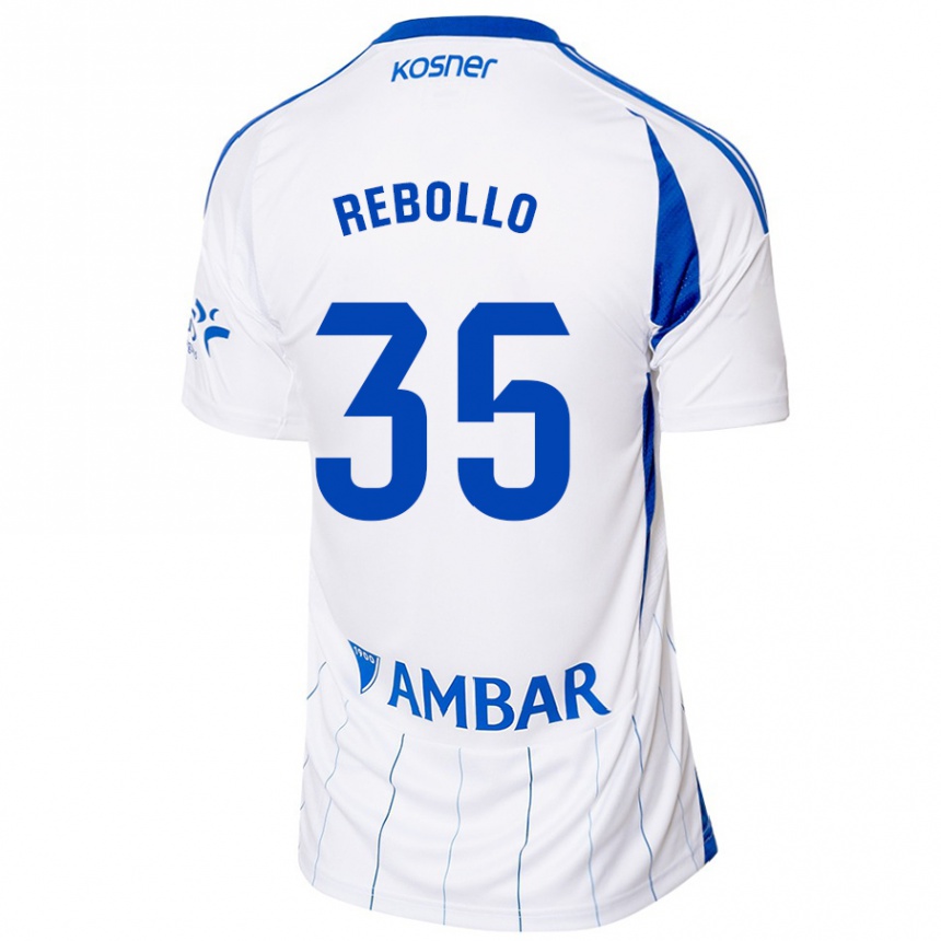 Niño Fútbol Camiseta Dani Rebollo #35 Rojo Blanco 1ª Equipación 2024/25 México