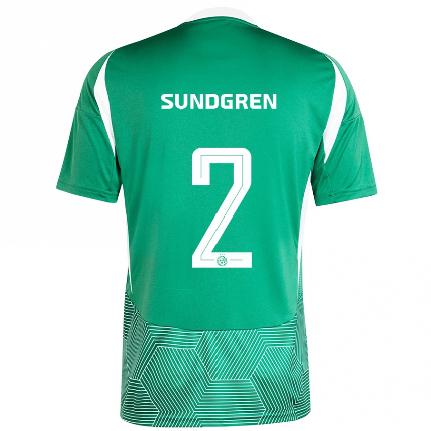 Niño Fútbol Camiseta Daniel Sundgren #2 Verde Blanco 1ª Equipación 2024/25 México