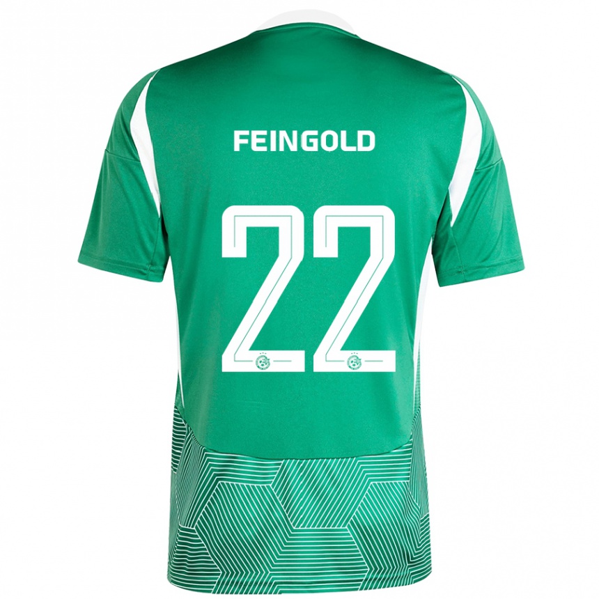 Niño Fútbol Camiseta Ilay Feingold #22 Verde Blanco 1ª Equipación 2024/25 México