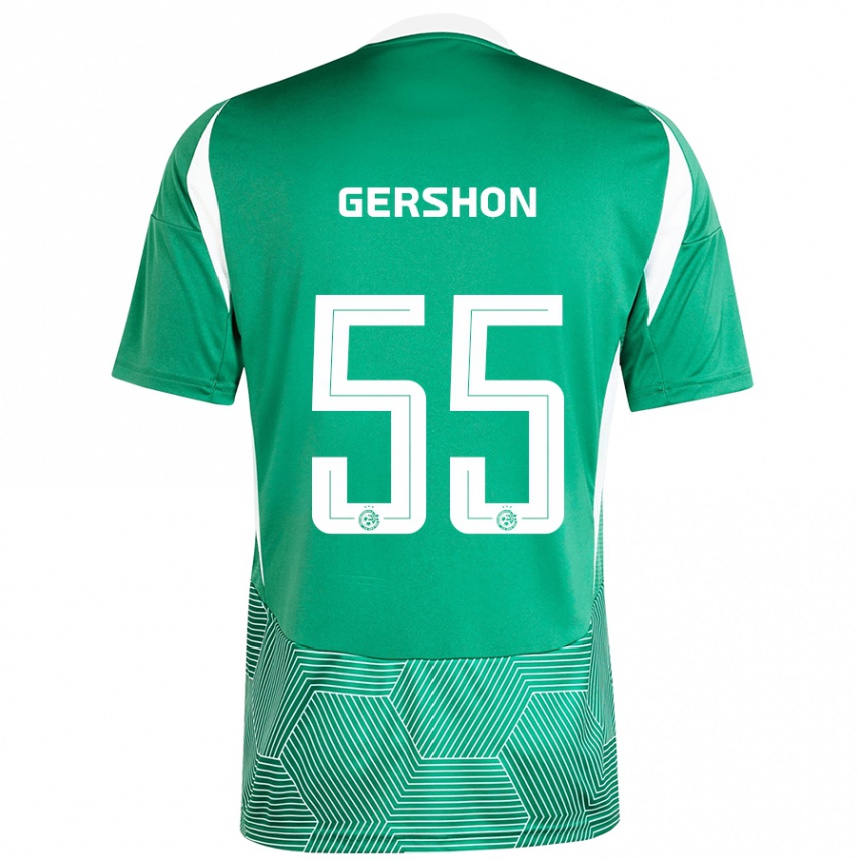 Niño Fútbol Camiseta Rami Gershon #55 Verde Blanco 1ª Equipación 2024/25 México