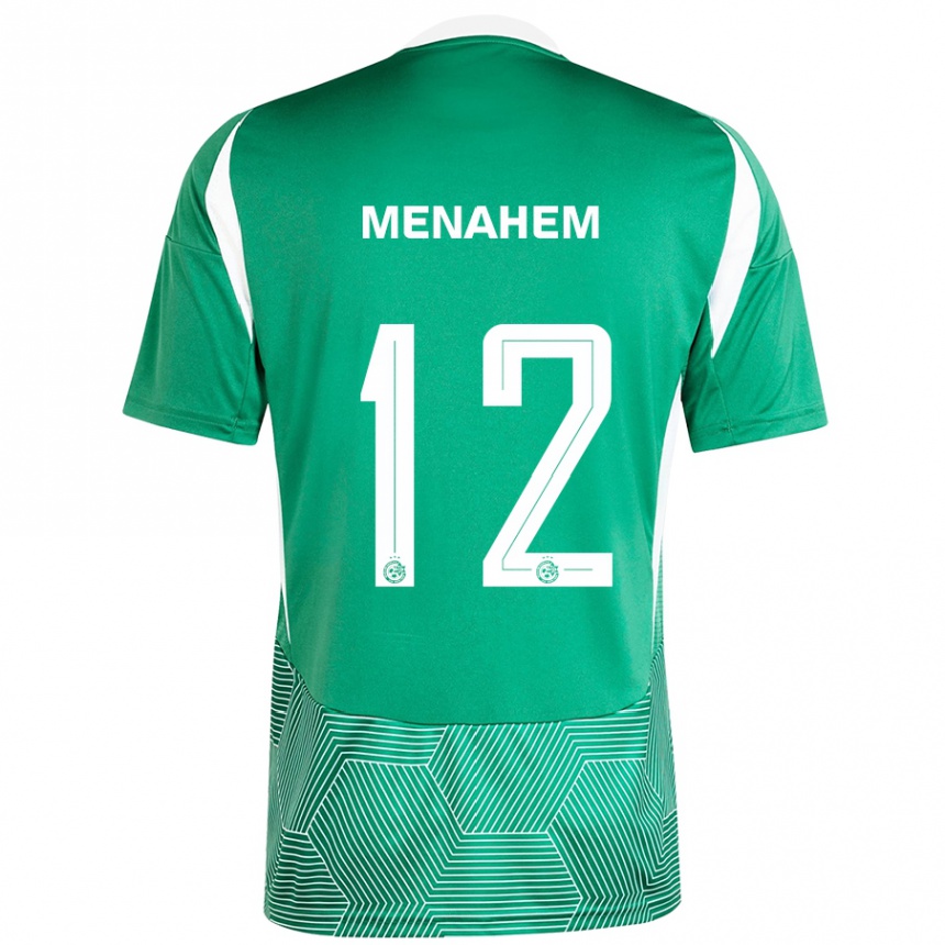 Niño Fútbol Camiseta Sun Menahem #12 Verde Blanco 1ª Equipación 2024/25 México