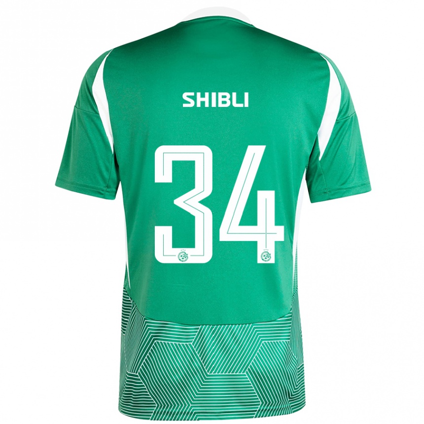 Niño Fútbol Camiseta Hamza Shibli #34 Verde Blanco 1ª Equipación 2024/25 México