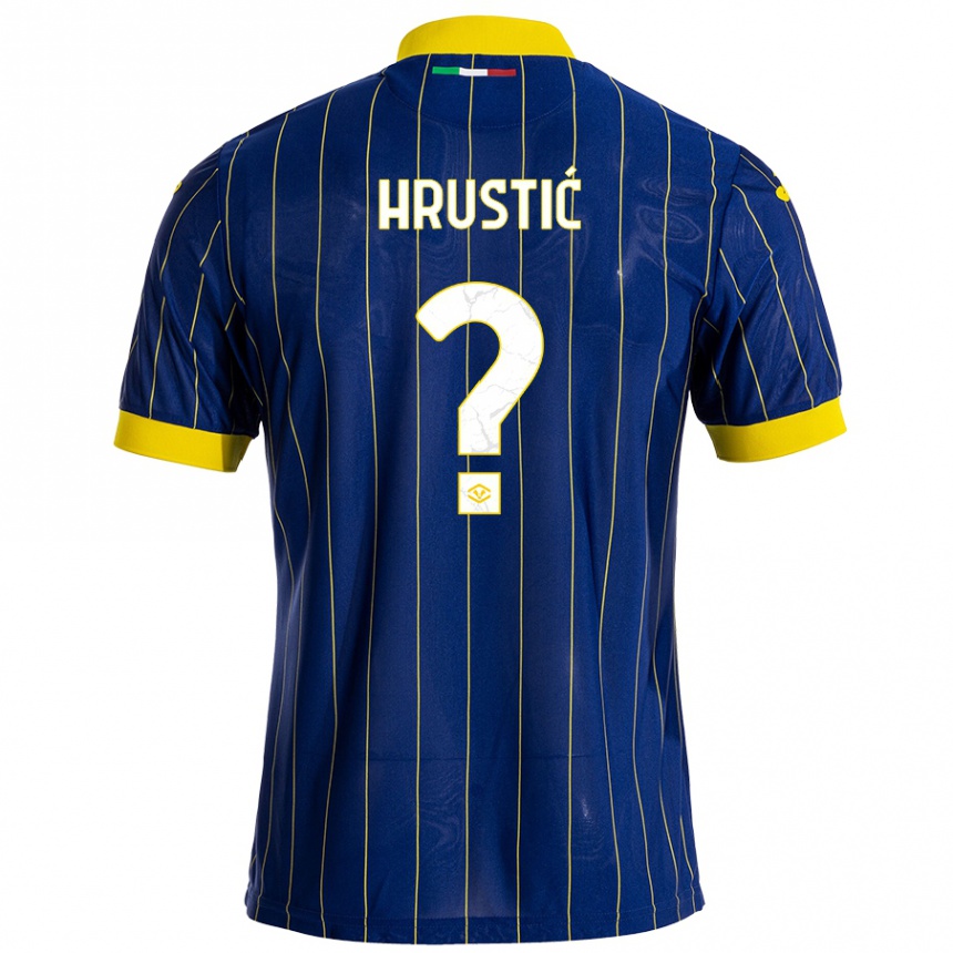 Niño Fútbol Camiseta Ajdin Hrustić #0 Azul Amarillo 1ª Equipación 2024/25 México