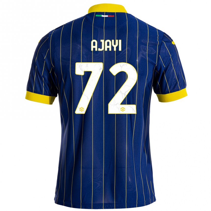 Niño Fútbol Camiseta Junior Ajayi #72 Azul Amarillo 1ª Equipación 2024/25 México