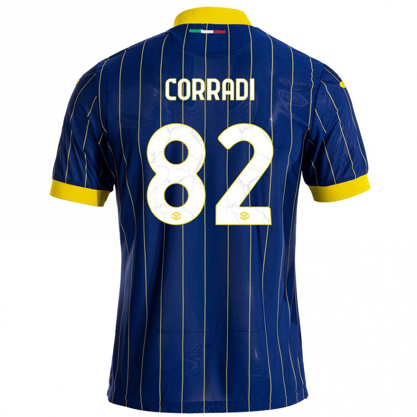 Niño Fútbol Camiseta Christian Corradi #82 Azul Amarillo 1ª Equipación 2024/25 México