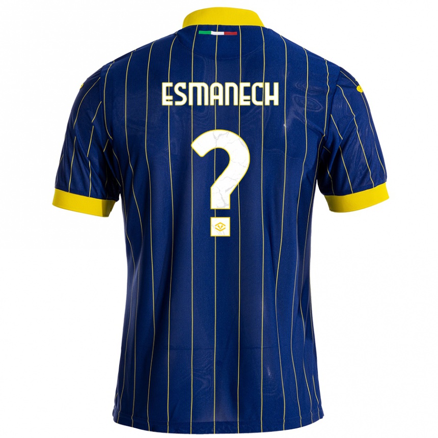 Niño Fútbol Camiseta Inigo Esmanech #0 Azul Amarillo 1ª Equipación 2024/25 México