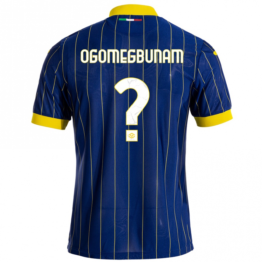 Niño Fútbol Camiseta Izu Ogomegbunam #0 Azul Amarillo 1ª Equipación 2024/25 México