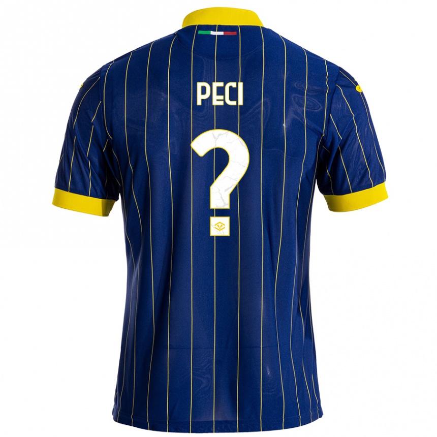 Niño Fútbol Camiseta Jurgen Peci #0 Azul Amarillo 1ª Equipación 2024/25 México