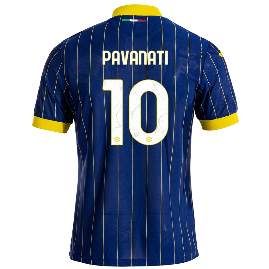 Niño Fútbol Camiseta Alessandro Pavanati #10 Azul Amarillo 1ª Equipación 2024/25 México