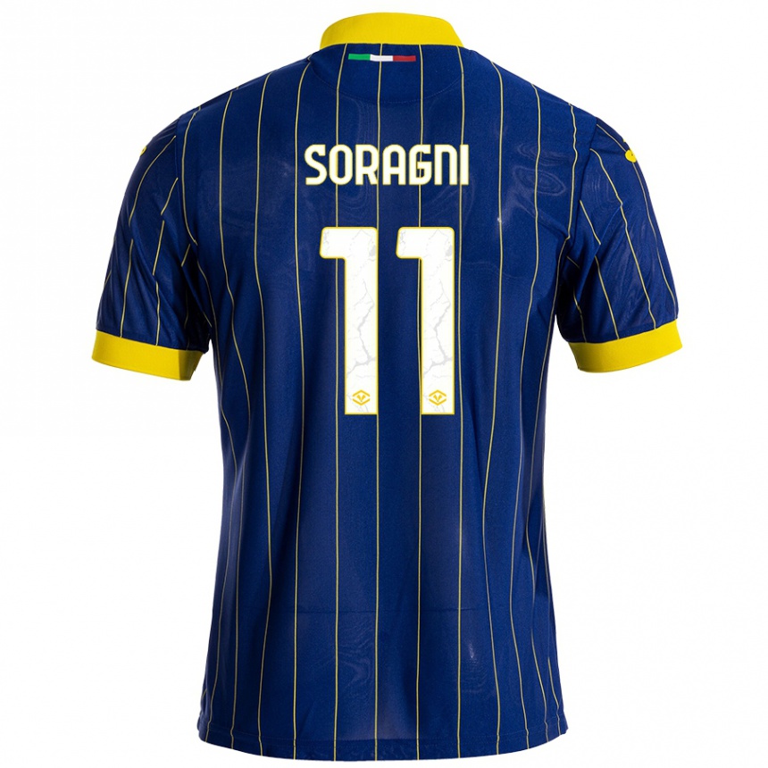 Niño Fútbol Camiseta Alberto Soragni #11 Azul Amarillo 1ª Equipación 2024/25 México