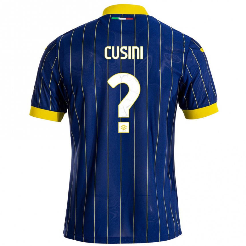 Niño Fútbol Camiseta Christian Cusini #0 Azul Amarillo 1ª Equipación 2024/25 México