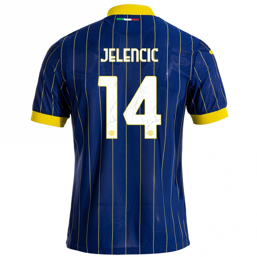 Niño Fútbol Camiseta Ana Jelencic #14 Azul Amarillo 1ª Equipación 2024/25 México