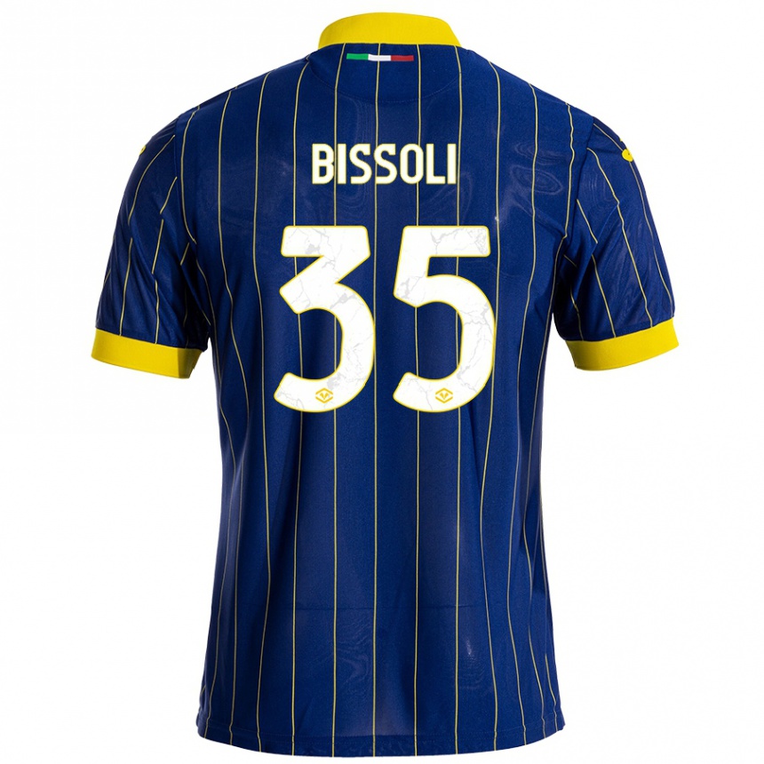 Niño Fútbol Camiseta Noemí Bissoli #35 Azul Amarillo 1ª Equipación 2024/25 México