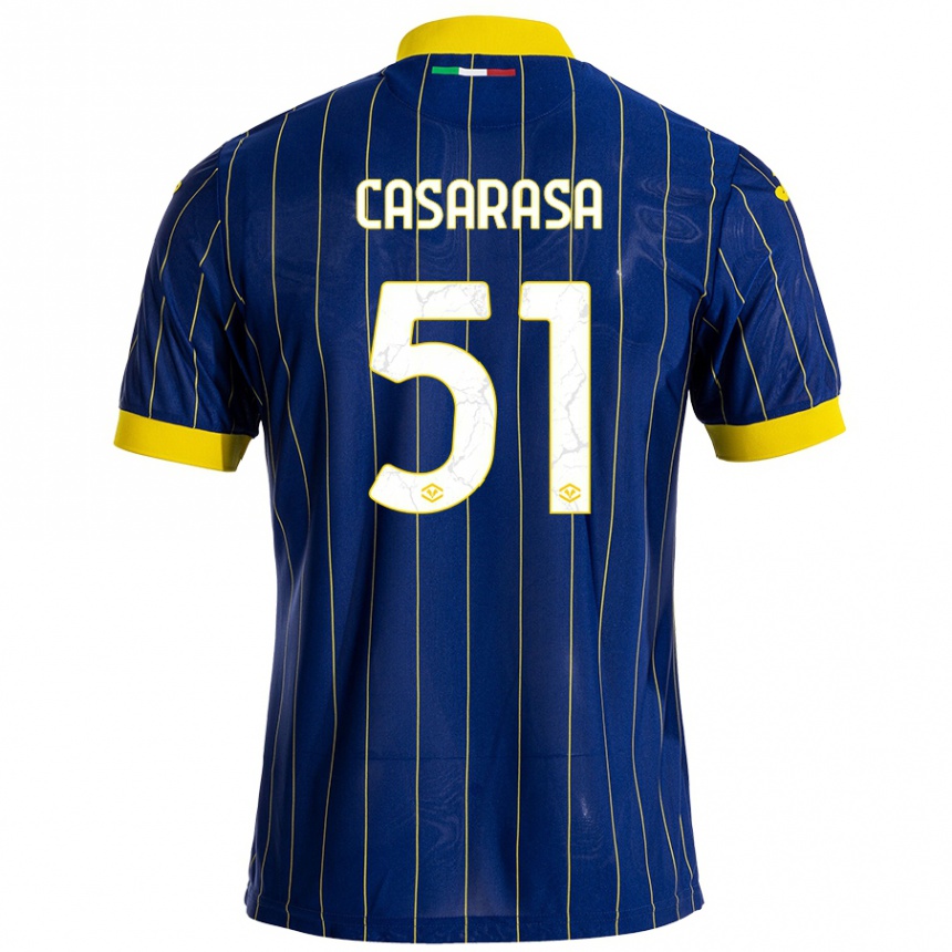 Niño Fútbol Camiseta Asia Casarasa #51 Azul Amarillo 1ª Equipación 2024/25 México