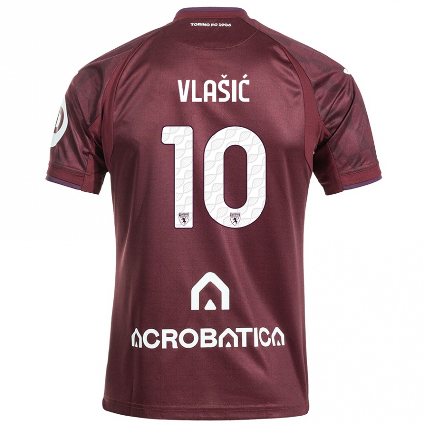 Niño Fútbol Camiseta Nikola Vlašić #10 Granate Blanco 1ª Equipación 2024/25 México