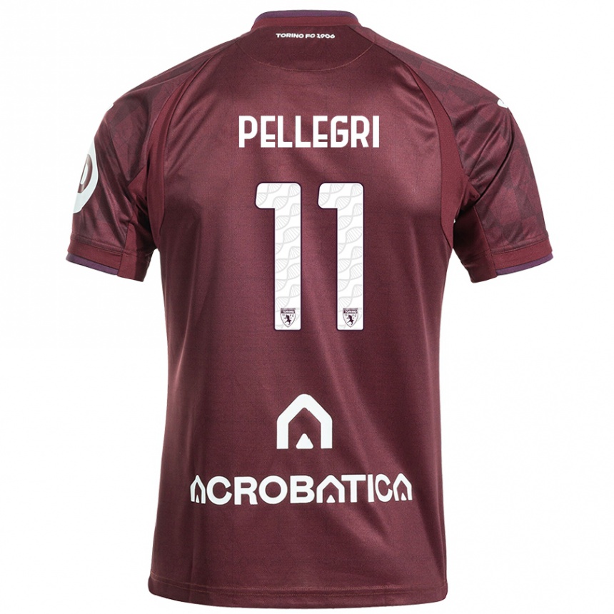 Niño Fútbol Camiseta Pietro Pellegri #11 Granate Blanco 1ª Equipación 2024/25 México