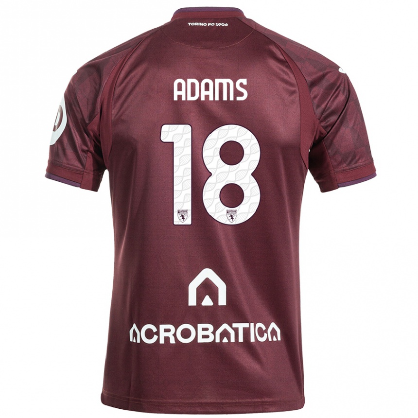 Niño Fútbol Camiseta Ché Adams #18 Granate Blanco 1ª Equipación 2024/25 México