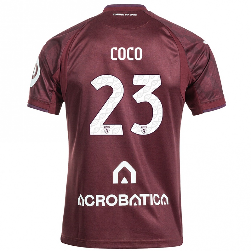 Niño Fútbol Camiseta Saúl Coco #23 Granate Blanco 1ª Equipación 2024/25 México