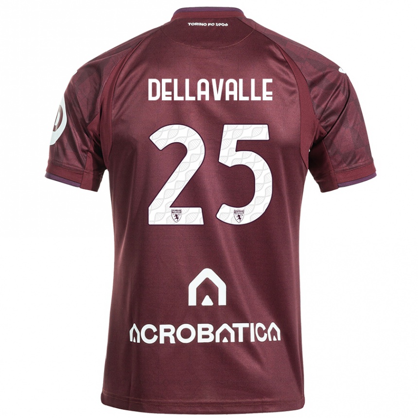 Niño Fútbol Camiseta Alessandro Dellavalle #25 Granate Blanco 1ª Equipación 2024/25 México