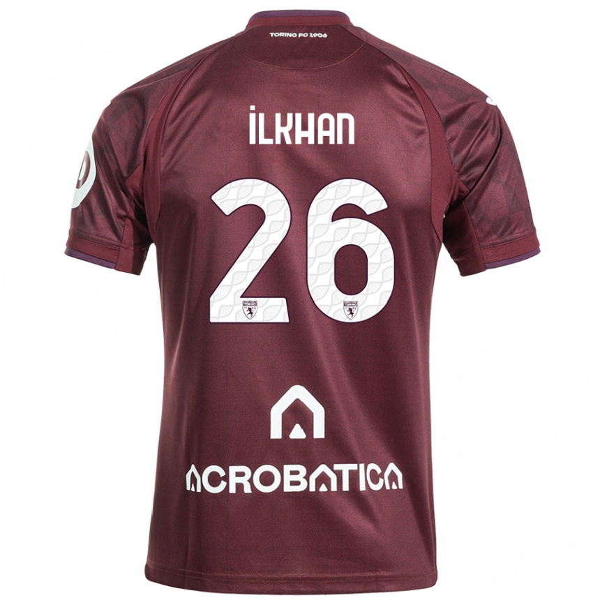 Niño Fútbol Camiseta Emirhan İlkhan #26 Granate Blanco 1ª Equipación 2024/25 México