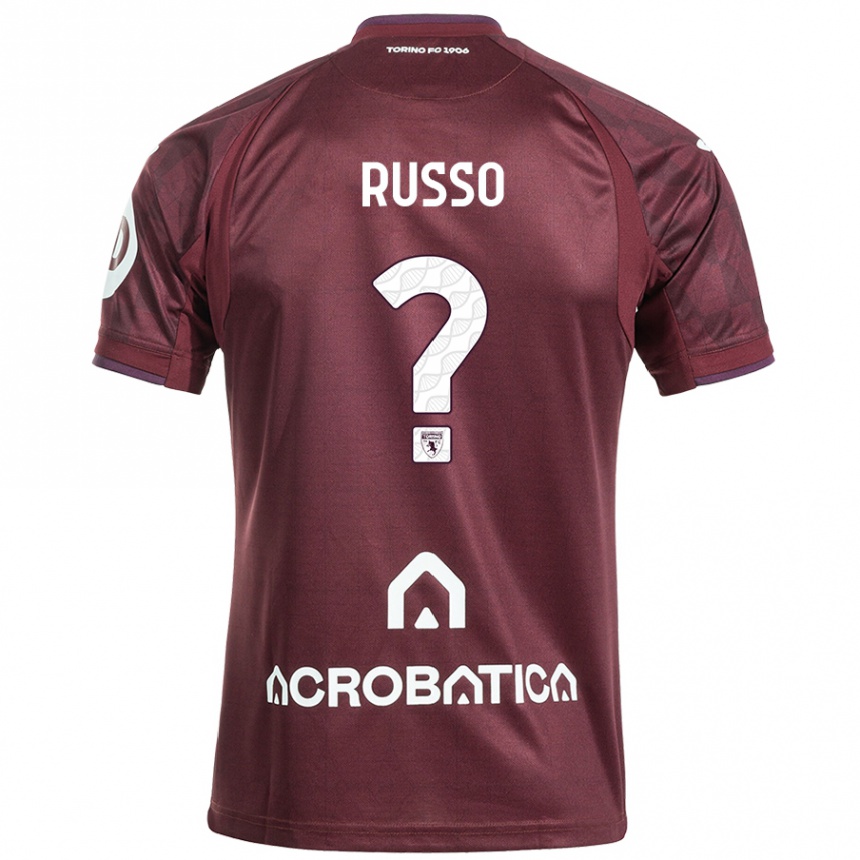 Niño Fútbol Camiseta Lorenzo Russo #0 Granate Blanco 1ª Equipación 2024/25 México