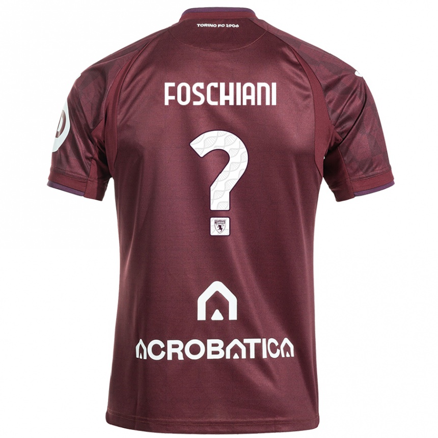 Niño Fútbol Camiseta Francesco Foschiani #0 Granate Blanco 1ª Equipación 2024/25 México