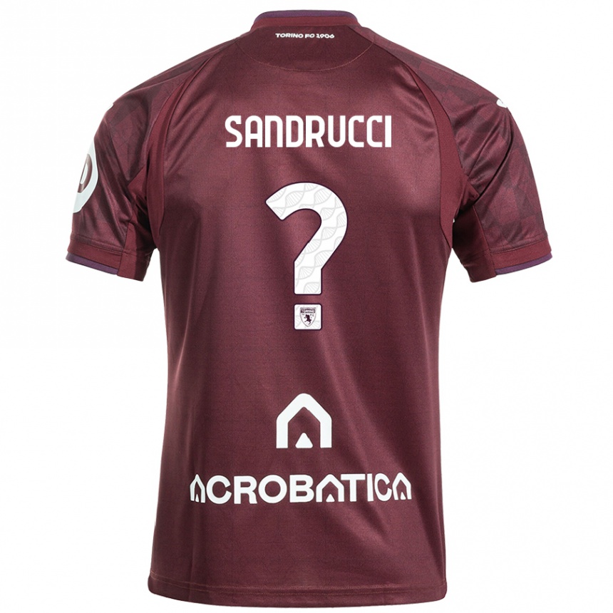 Niño Fútbol Camiseta Romeo Sandrucci #0 Granate Blanco 1ª Equipación 2024/25 México