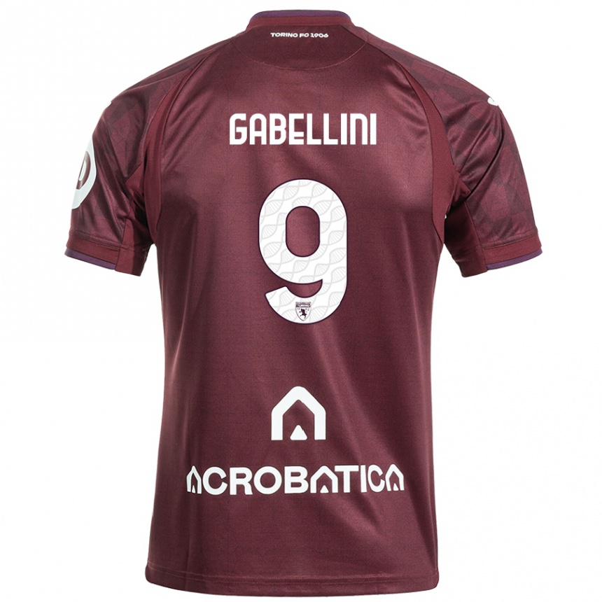 Niño Fútbol Camiseta Tommaso Gabellini #9 Granate Blanco 1ª Equipación 2024/25 México