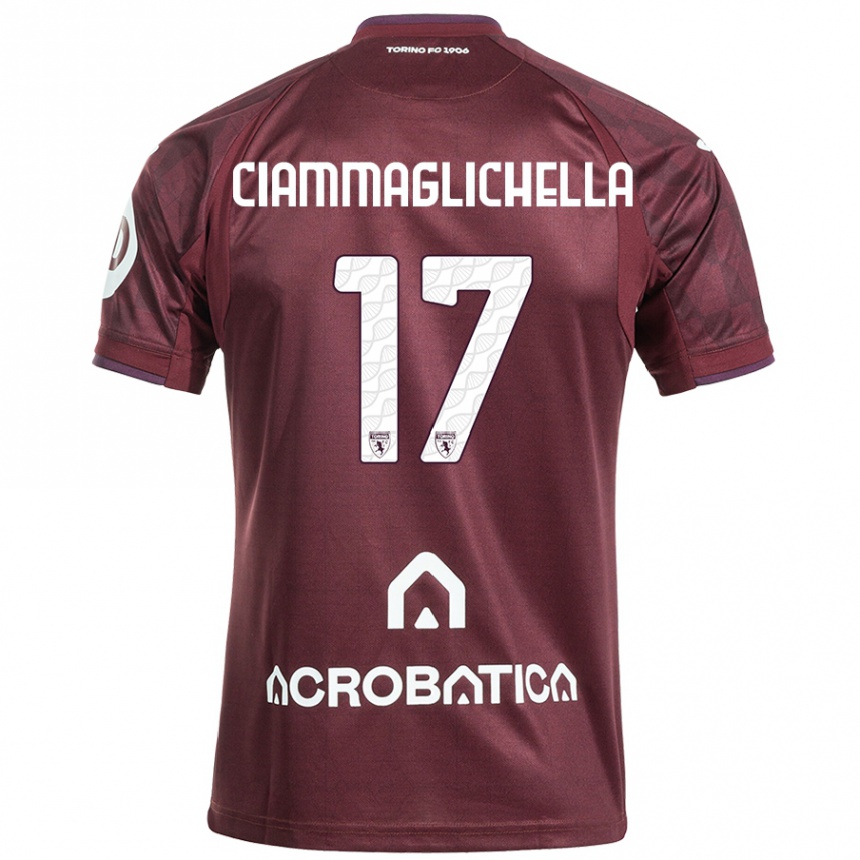 Niño Fútbol Camiseta Aaron Ciammaglichella #17 Granate Blanco 1ª Equipación 2024/25 México