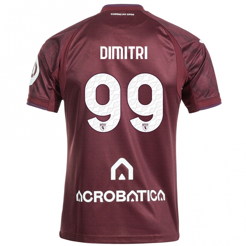 Niño Fútbol Camiseta Matteo Dimitri #99 Granate Blanco 1ª Equipación 2024/25 México