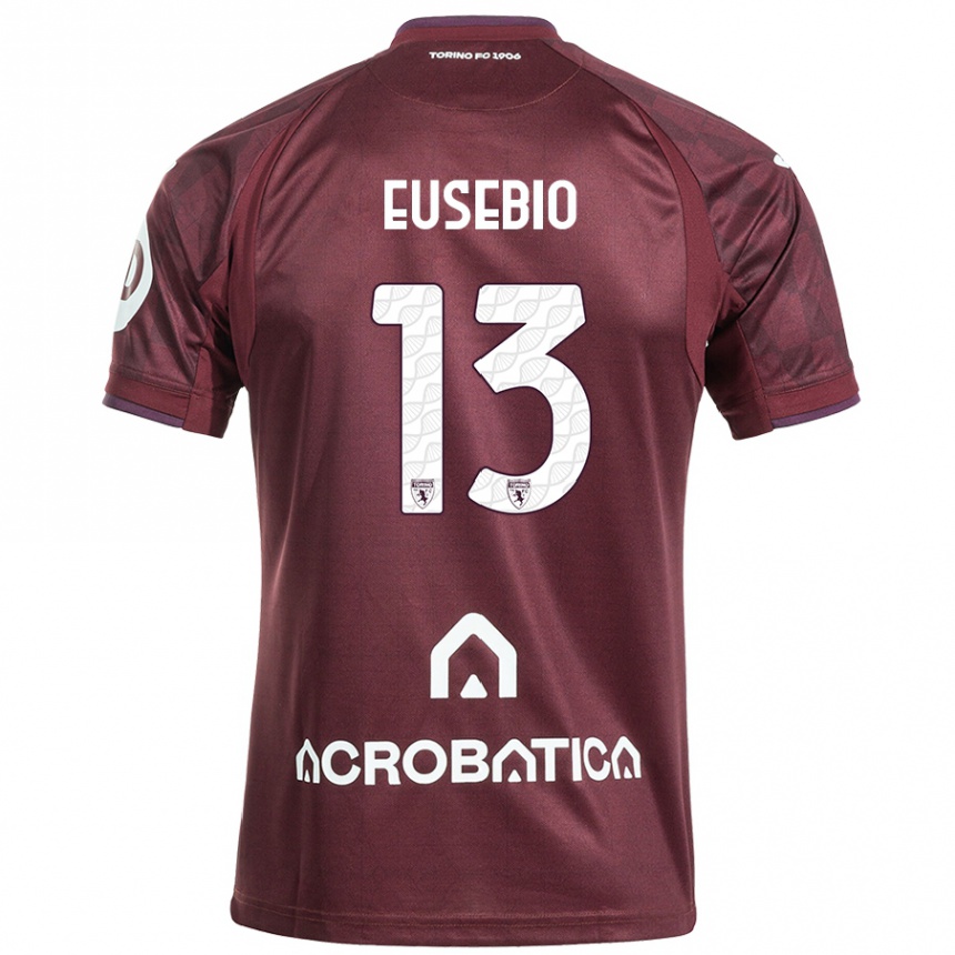 Niño Fútbol Camiseta Chiara Eusebio #13 Granate Blanco 1ª Equipación 2024/25 México