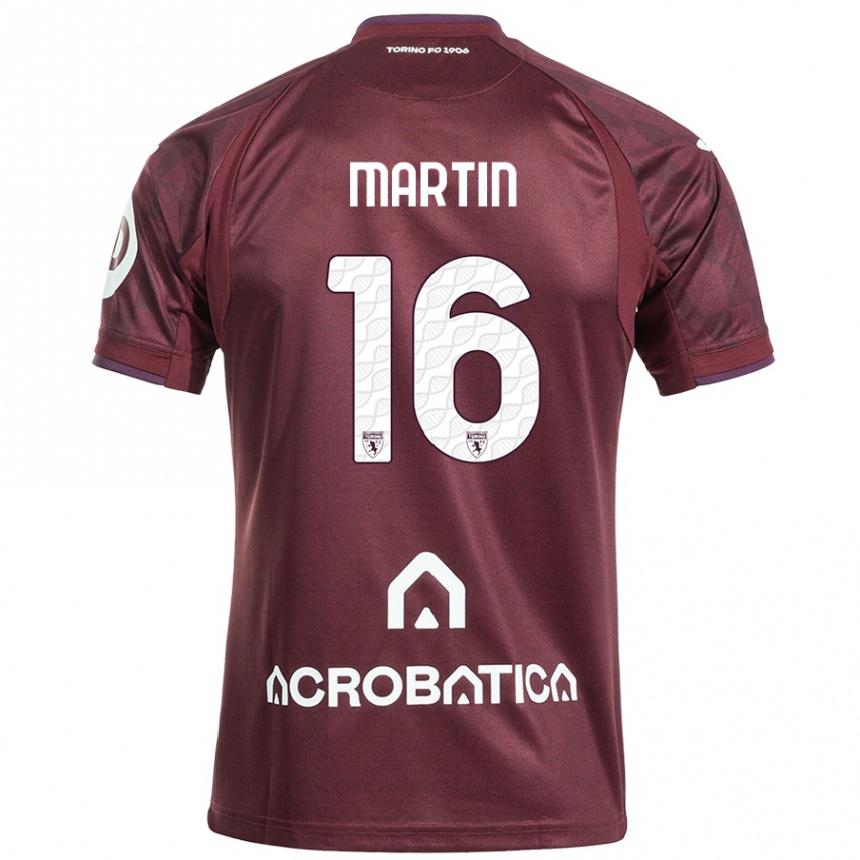 Niño Fútbol Camiseta Francesca Martin #16 Granate Blanco 1ª Equipación 2024/25 México