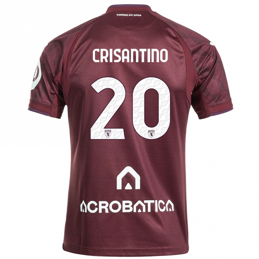 Niño Fútbol Camiseta Giulia Crisantino #20 Granate Blanco 1ª Equipación 2024/25 México