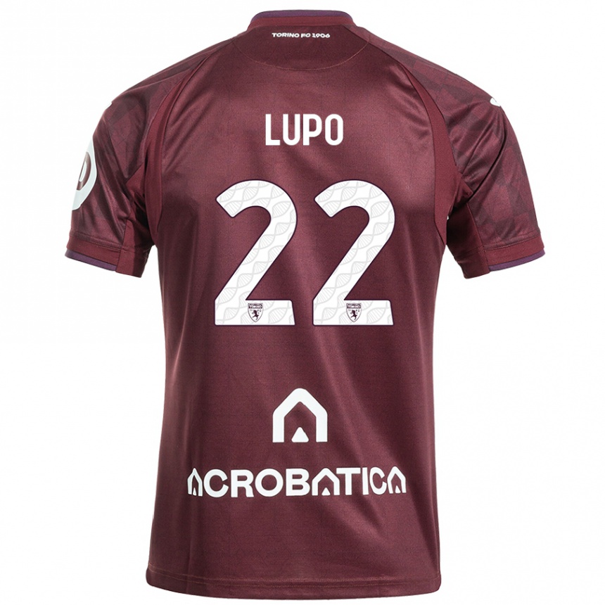 Niño Fútbol Camiseta Enrica Lupo #22 Granate Blanco 1ª Equipación 2024/25 México