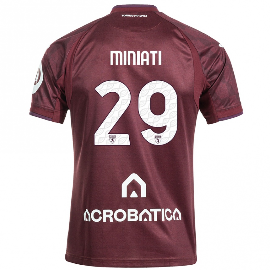 Niño Fútbol Camiseta Elisa Miniati #29 Granate Blanco 1ª Equipación 2024/25 México