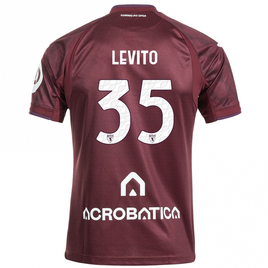 Niño Fútbol Camiseta Isabeau Levito #35 Granate Blanco 1ª Equipación 2024/25 México