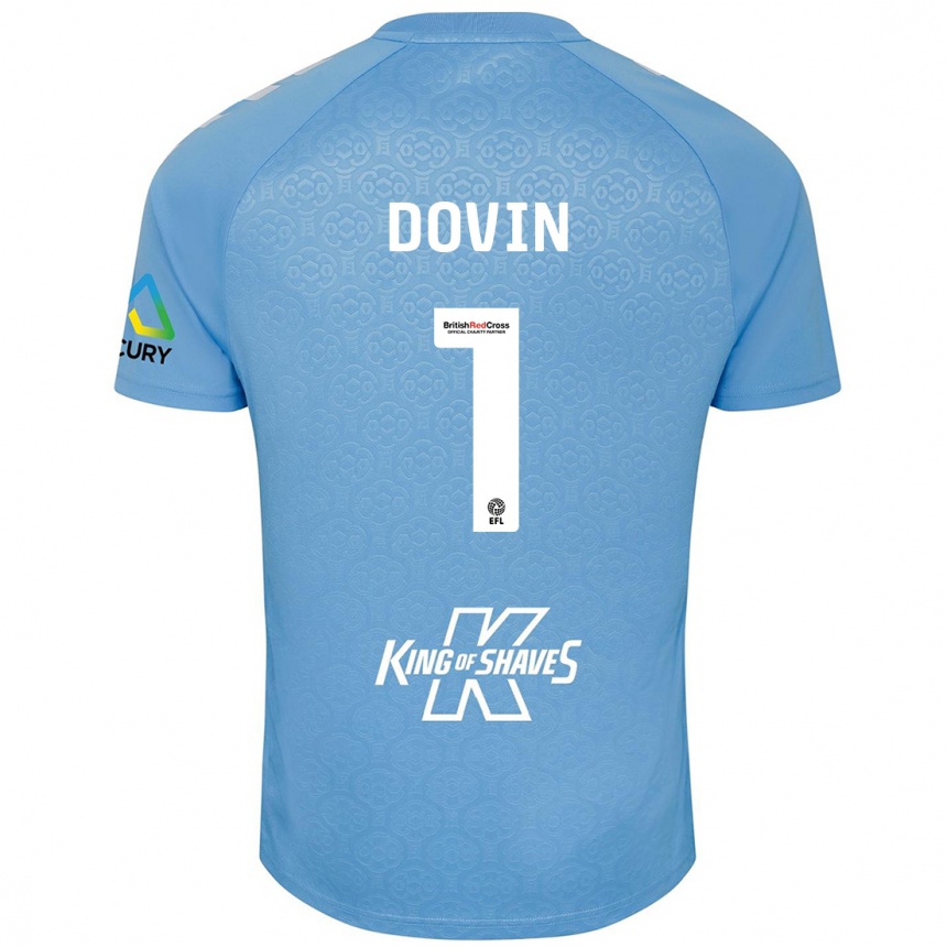 Niño Fútbol Camiseta Oliver Dovin #1 Azul Blanco 1ª Equipación 2024/25 México