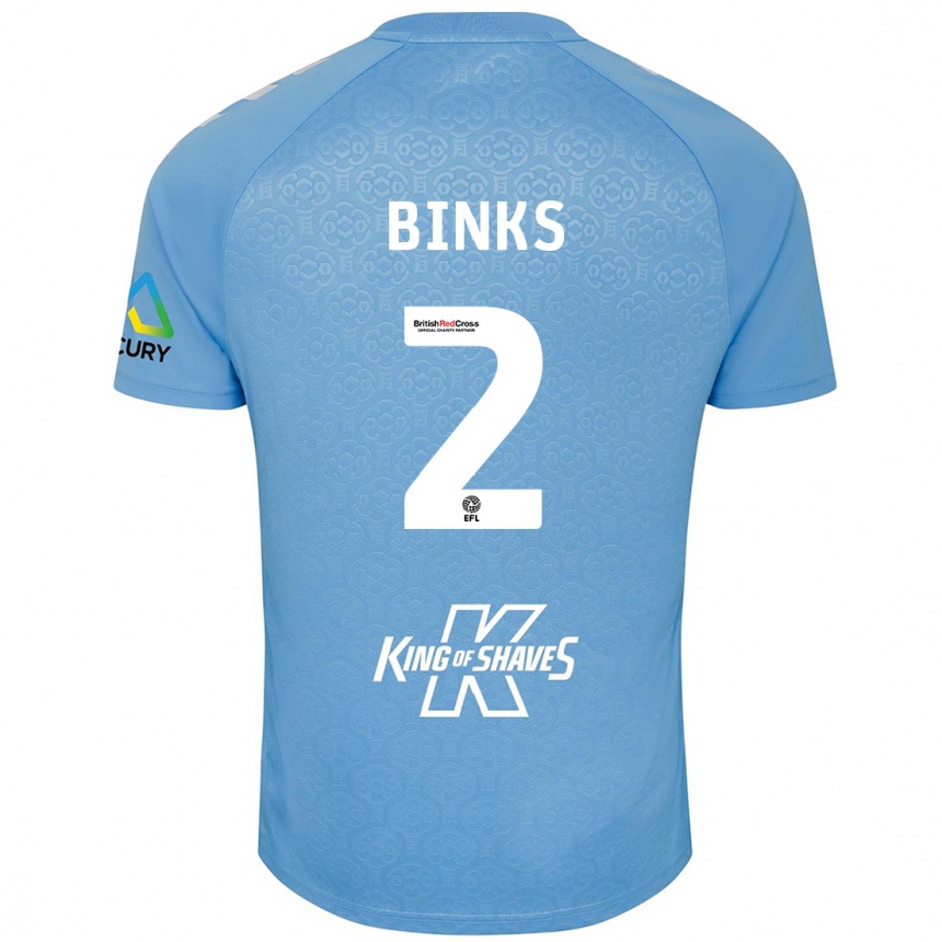 Niño Fútbol Camiseta Luis Binks #2 Azul Blanco 1ª Equipación 2024/25 México