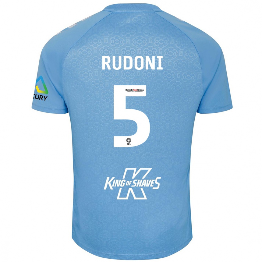 Niño Fútbol Camiseta Jack Rudoni #5 Azul Blanco 1ª Equipación 2024/25 México