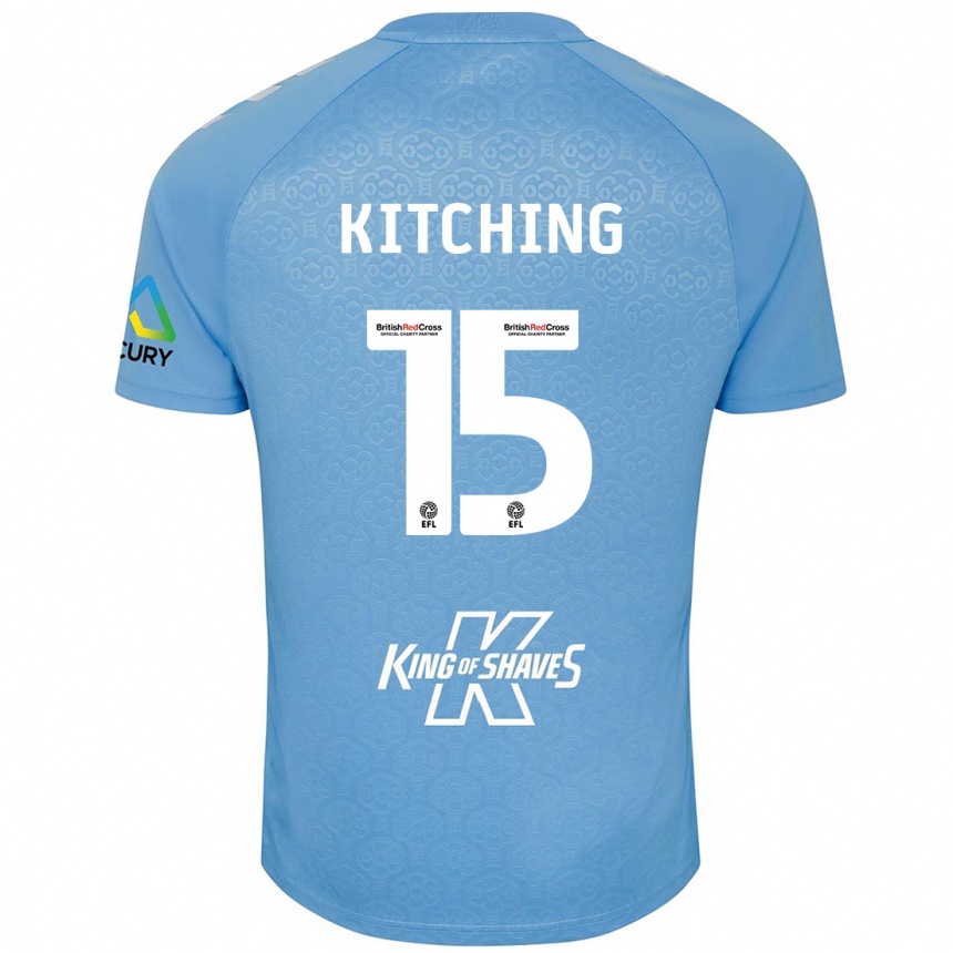 Niño Fútbol Camiseta Liam Kitching #15 Azul Blanco 1ª Equipación 2024/25 México