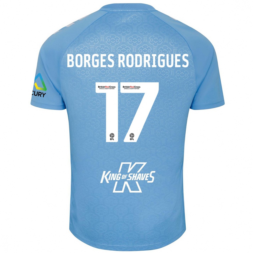 Niño Fútbol Camiseta Raphael Borges Rodrigues #17 Azul Blanco 1ª Equipación 2024/25 México