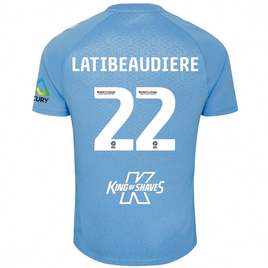 Niño Fútbol Camiseta Joel Latibeaudiere #22 Azul Blanco 1ª Equipación 2024/25 México