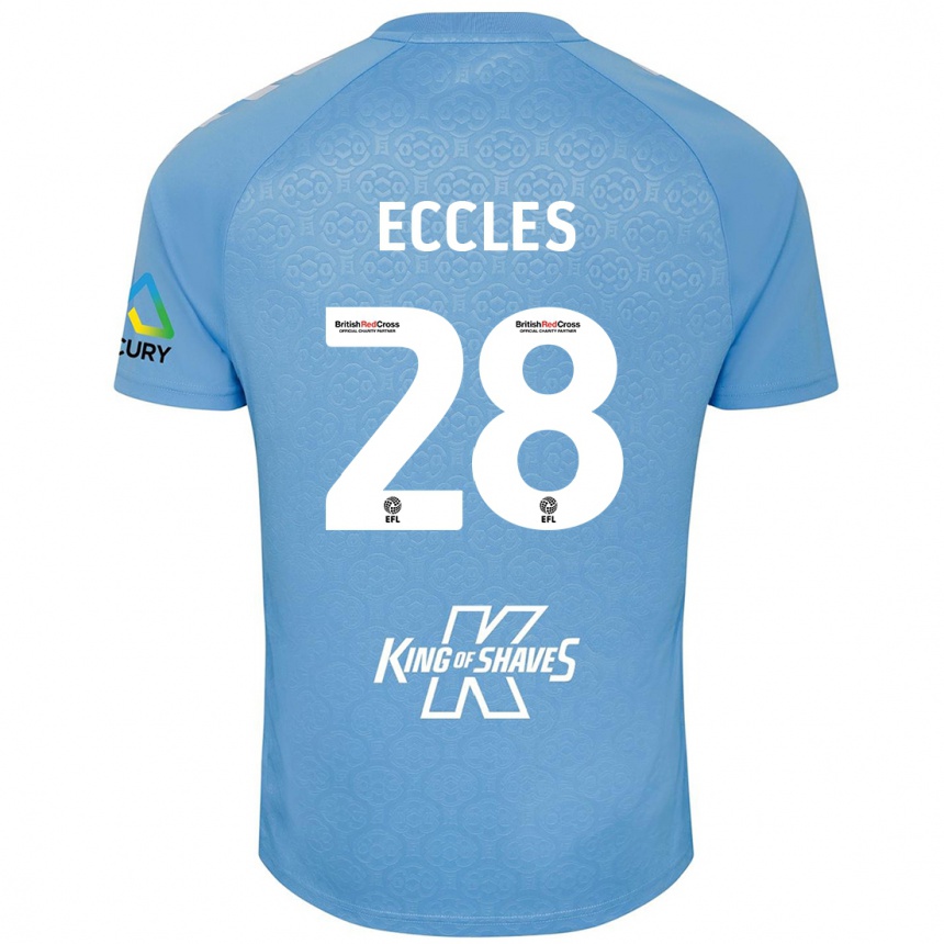 Niño Fútbol Camiseta Josh Eccles #28 Azul Blanco 1ª Equipación 2024/25 México