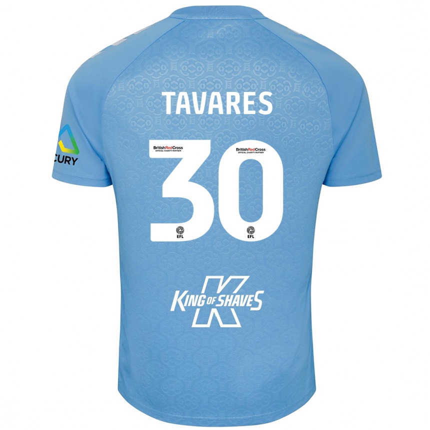 Niño Fútbol Camiseta Fábio Tavares #30 Azul Blanco 1ª Equipación 2024/25 México