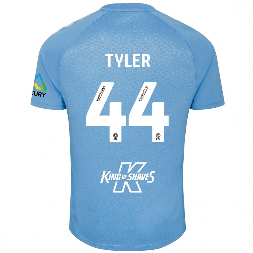 Niño Fútbol Camiseta Cian Tyler #44 Azul Blanco 1ª Equipación 2024/25 México