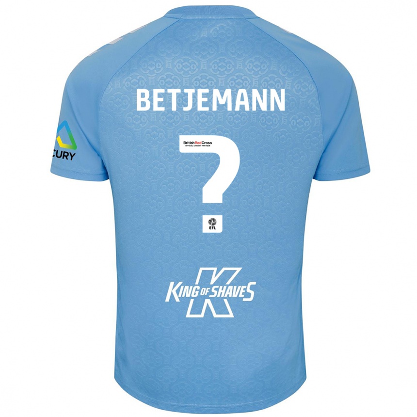 Niño Fútbol Camiseta Elliot Betjemann #0 Azul Blanco 1ª Equipación 2024/25 México