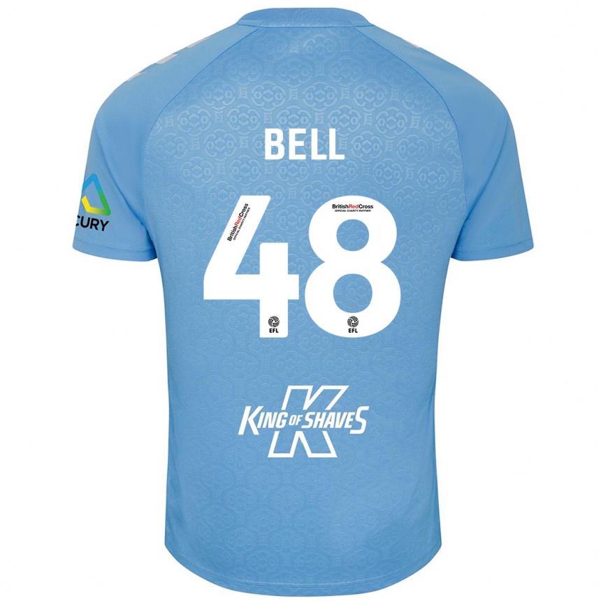 Niño Fútbol Camiseta Luke Bell #48 Azul Blanco 1ª Equipación 2024/25 México