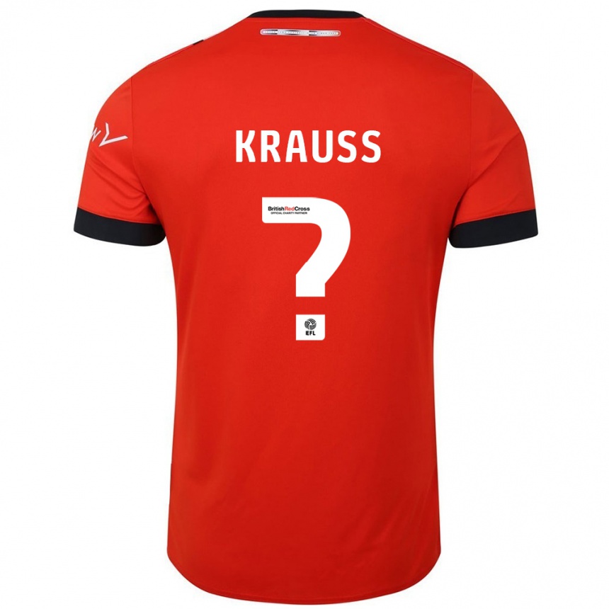 Niño Fútbol Camiseta Tom Krauß #0 Naranja Negro 1ª Equipación 2024/25 México